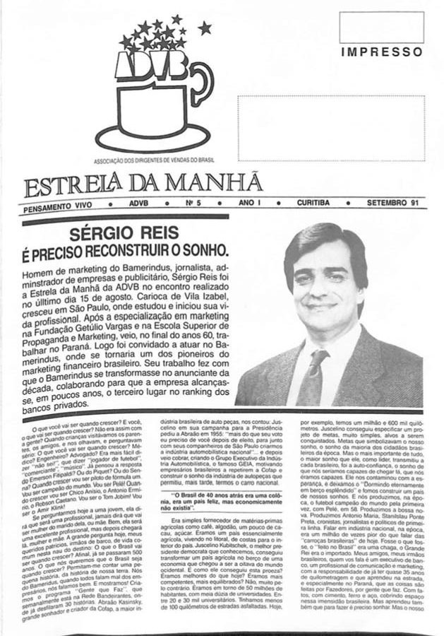 1991 – Jornal Estrela da Manhã – Sergio Reis 1991 - Jornal Estrela da Manhã - Sergio Reis