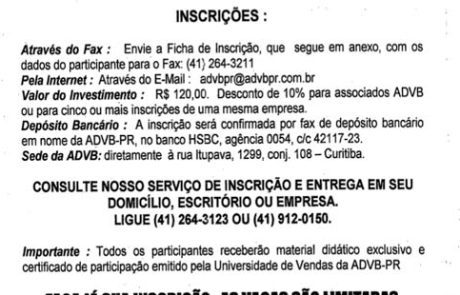 1999 - Seminário Marketing de Serviços