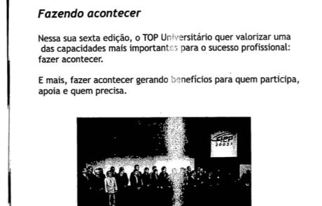 2004 – Top Universitário- – material apresentação 2004 - Top Universitário- - material apresentação
