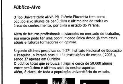 2004 – Top Universitário- – material apresentação 2004 - Top Universitário- - material apresentação