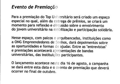 2004 – Top Universitário- – material apresentação 2004 - Top Universitário- - material apresentação